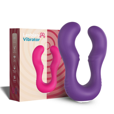 Sesso ricaricabile comodo Toy Double Penetration Lesbian del vibratore del punto G del silicone