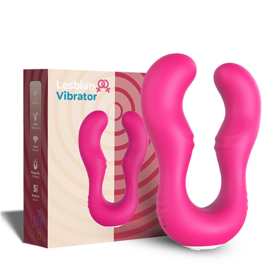 Sesso ricaricabile comodo Toy Double Penetration Lesbian del vibratore del punto G del silicone