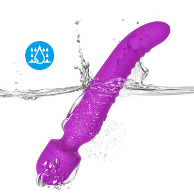 Vibratore molle del dildo del collo dell'estremità del massaggiatore del riscaldamento della bacchetta intelligente doppia di avoirdupois