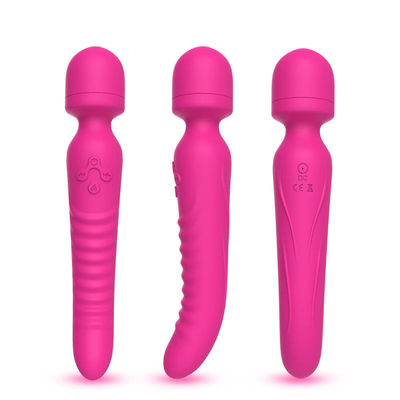 Vibratore molle del dildo del collo dell'estremità del massaggiatore del riscaldamento della bacchetta intelligente doppia di avoirdupois