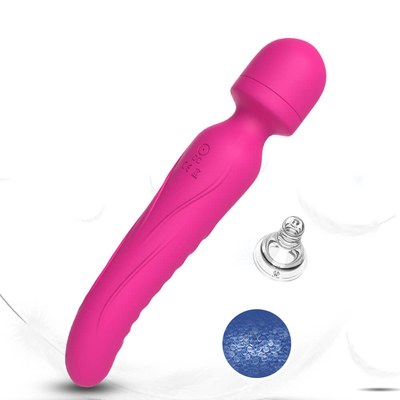 Vibratore molle del dildo del collo dell'estremità del massaggiatore del riscaldamento della bacchetta intelligente doppia di avoirdupois