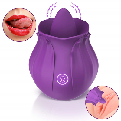 Lingua orale del fiore che lecca vibratore