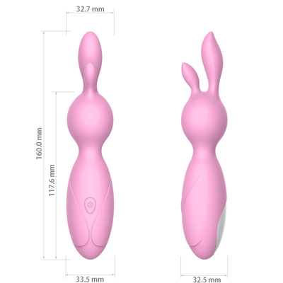 Vibratore ricaricabile del silicone del coniglio di avoirdupois