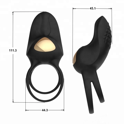 giocattolo di vibrazione del sesso della lingua pazza degli anelli del gallo del punto G di 3.7V 111.7*45*45mm