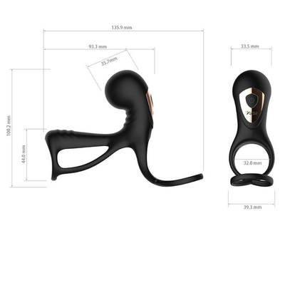 Anello maschio del pene di Ring Sex Toy Silicone Wearable del pene anale ricaricabile delle perle