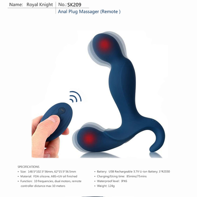 Vibratore maschio del masturbatore del massaggiatore impermeabile telecomandato pieghevole della prostata