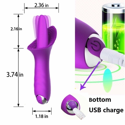 Vibratore molle 166.5*73.6*56.5mm del dildo dello stimolatore orale della lingua del vibratore della pallottola di Clit