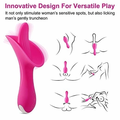 Lingua reale di sensibilità di tocco che lecca il ODM dell'OEM ricaricabile del massaggiatore del vibratore T