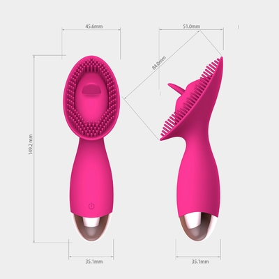 149.2*51*45.6mm forte Didlo realistico di leccatura per le donne impermeabilizzano il vibratore della pallottola