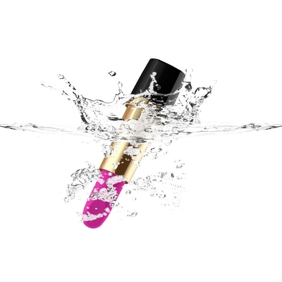 Vibratore nero del rossetto del principiante di Rose Clit Stimulator Whisper Quiet