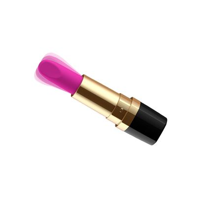 100mm 6V vibratore nero di Rose Sex Toys Pink Lipstick di 50 minuti per il giocattolo del sesso delle ragazze