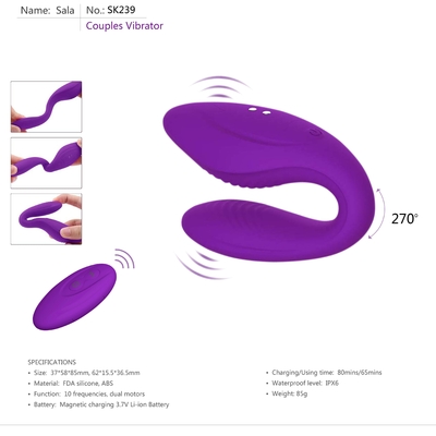 La C modella il vibratore portabile di Toy Wireless Remote Control Couples Clit del sesso del vibratore del punto G