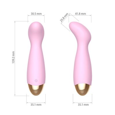 giocattolo magico ricaricabile del sesso del vibratore del coniglio del silicone del massaggiatore della bacchetta di 139.2mm