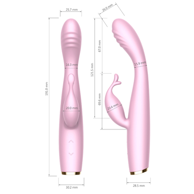 Vibratore silenzioso del coniglio del punto G del motore doppio femminile anale molle senza fili del vibratore