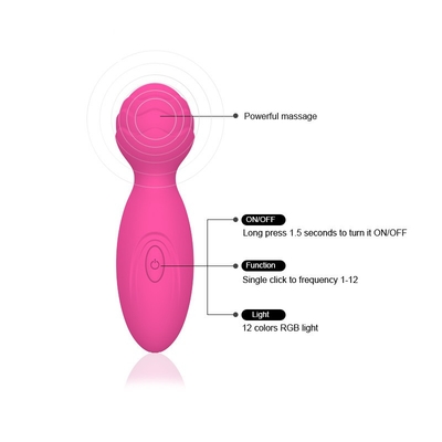 massaggiatore della bacchetta di Mini Electric Sex Wand Vibrator del massaggiatore della bacchetta di avoirdupois del silicone di 34.5mm