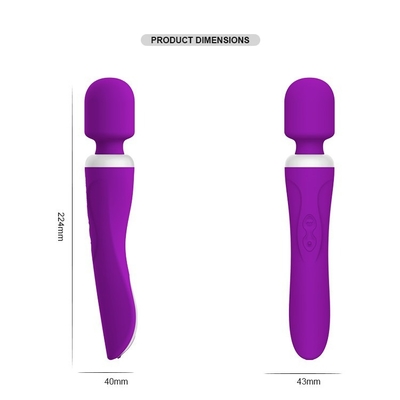 Il dildo libero femminile del silicone su ordinazione IPX5 gioca il vibratore elettrico di Clit 60 minuti 224mm
