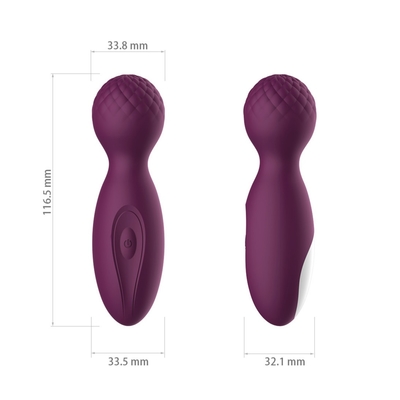 Massaggiatore posteriore senza cordone IPX6 del dildo del silicone di FDA del corpo della bacchetta di rosa a 4 pollici rosso del massaggiatore