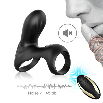 Doppio anello di vibrazione del gallo dei motori 40dbs, vibratore maschio del pene della batteria di 280mAh Li