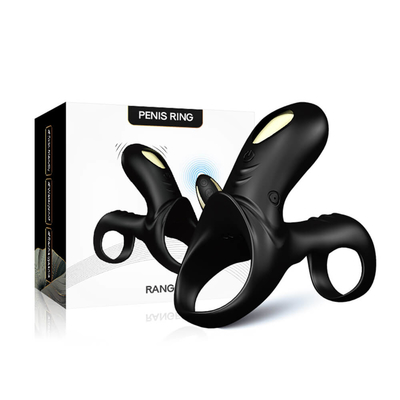 Doppio anello di vibrazione del gallo dei motori 40dbs, vibratore maschio del pene della batteria di 280mAh Li