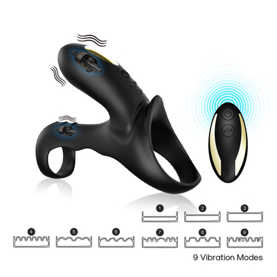 Doppio anello di vibrazione del gallo dei motori 40dbs, vibratore maschio del pene della batteria di 280mAh Li