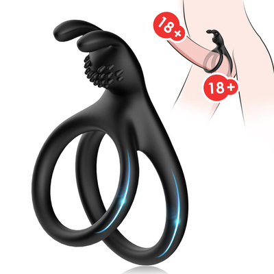 L'anello completo RoHS del gallo del vibratore del silicone ha certificato il clitoride maschio che stimola