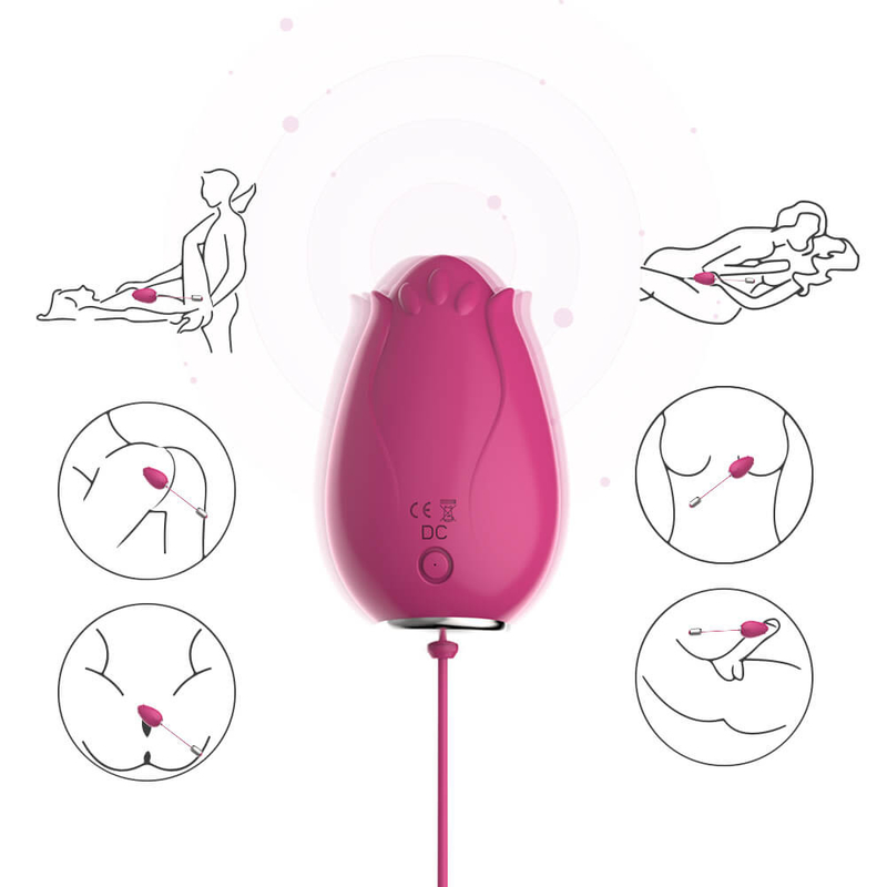 Giocattoli di vibrazione del sesso dell'uovo del punto G per controllo senza fili Mini Flower Silicone delle donne