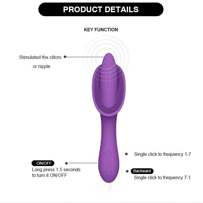 Vibratore molle 166.5*73.6*56.5mm del dildo dello stimolatore orale della lingua del vibratore della pallottola di Clit