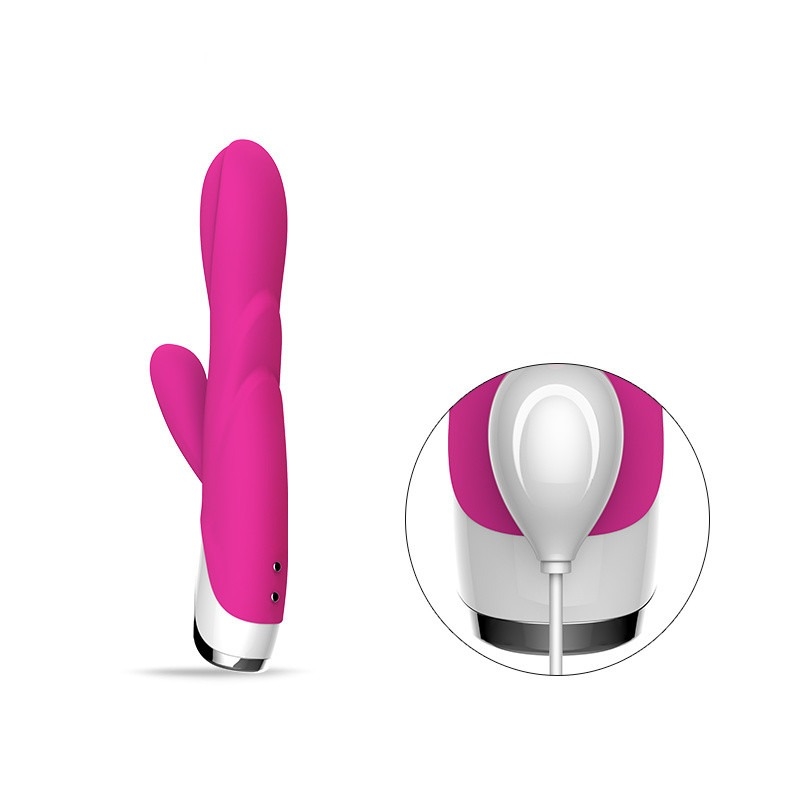 Doppio dildo del vibratore del coniglio di 80 minuti con amore Toy For Lady del vibratore di Clit 213*64*38mm
