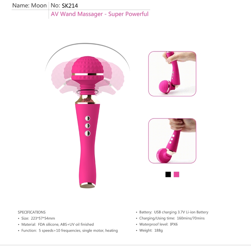 giocattoli magici di vibrazione del sesso della bacchetta di avoirdupois del dildo della radio di 223mm per stimolazione Clitoral