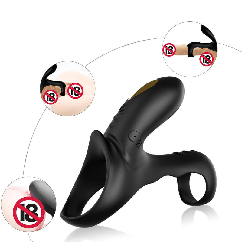 Doppio anello di vibrazione del gallo dei motori 40dbs, vibratore maschio del pene della batteria di 280mAh Li