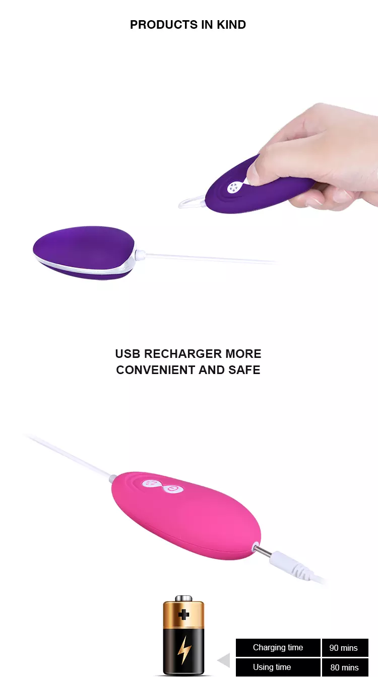 Uova ricaricabili Mini Interactive Massager Wand di amore del silicone del vibratore impermeabile di comodità