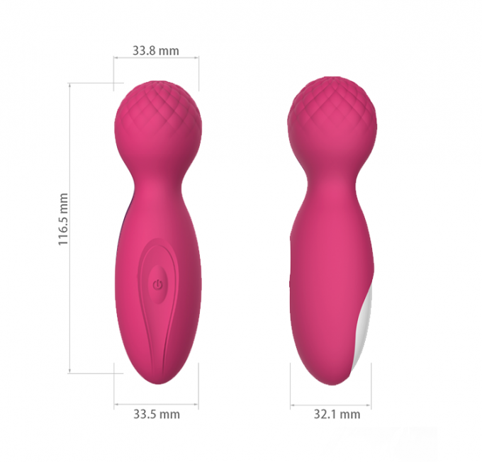 Massaggiatore del corpo dell'edizione di amore della bacchetta del corpo di vibrazione di G del silicone del raso di 10 funzioni mini