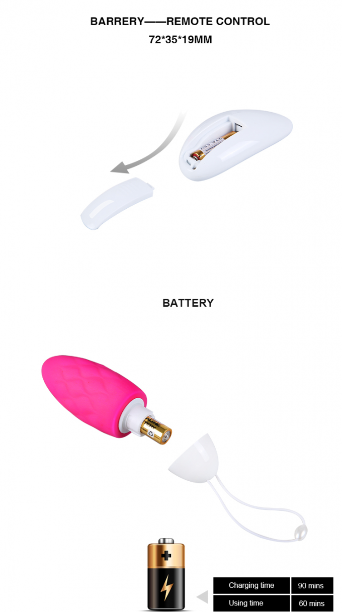 Stimolazione del capezzolo di Mini Egg Vibrator Vaginal Egg del principiante della ragazza per i maschi 2