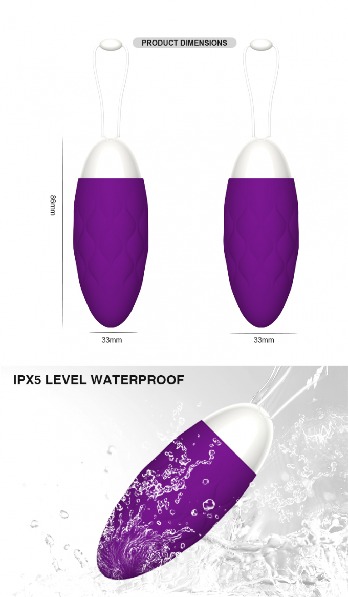 Stimolazione del capezzolo di Mini Egg Vibrator Vaginal Egg del principiante della ragazza per i maschi 3